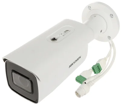 Cameră de supraveghere IP Bullet 4 MP AcuSense HIKVISION DS-2CD2643G2-IZS, 2.8 - 12.0 mm, IR 60 m, PoE, White