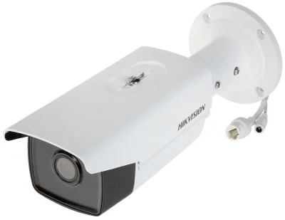 Cameră de supraveghere IP Bullet 4 MP AcuSense HIKVISION DS-2CD2T43G2-4I2, 2.8 mm, IR 80 m, PoE, White
