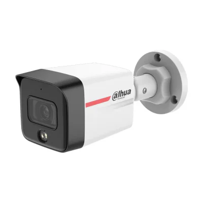 Cameră de supraveghere IP Bullet 4 MP DAHUA IPC-HFW1439TC1-A-LED-0280B-PRO, 2.8 mm, WL 20 m, PoE, microfon, White
