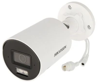 Cameră de supraveghere IP Bullet 4 MP DarkFighter AcuSense HIKVISION DS-2CD2046G2H-IU(4MM)(EF), 4.0 mm, IR 40 m, PoE, microfon, White