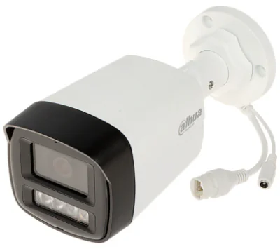 Cameră de supraveghere IP Bullet 4 MP Smart Dual Light DAHUA IPC-HFW1439TL1-A-IL, WL 30 m, IR 30 m, PoE, microfon, White