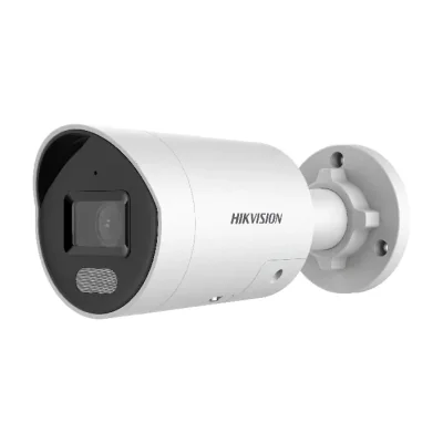 Cameră de supraveghere IP Bullet 4 MP Smart Hybrid Light ColorVu HIKVISION DS-2CD2047G2H-LIU/SL(4MM)(EF), 4.0 mm, WL 40 m, IR 40 m, PoE, microfon, difuzor, White