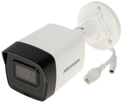 Cameră de supraveghere IP Bullet 4 MP Smart Hybrid Light HIKVISION DS-2CD1043G2-I28, 2.8 mm, IR 30 m, PoE, microfon, White
