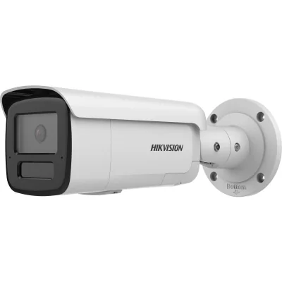 Camera de supraveghere IP Bullet 4MP Hikvision DS-2CD2T46G2H- IS2U/SL(2.8MM), lentila fixa 2.8mm, iluminare min: Color: 0.001 Lux @ (F1.0, AGC ON),B/W: 0 Lux cu IR 60m, 2x microfon incorporat, difuzor incorporat, interfata audio: 1/1, alarma: 1/1, sl