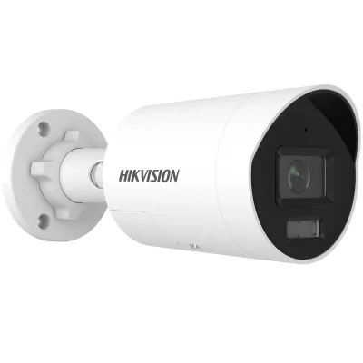 Camera de supraveghere IP Bullet 4MP Smart Hybrid Light with ColorVu Hikvision DS-2CD2047G3-LI2UY/SL(2.8MM), lentila fixa 2.8mm, iluminare min: Color: 0.0008 Lux @ (F1.0, AGC ON),0 Lux cu IR 40m, microfon incorporat, difuzor incorporat, interfata aud