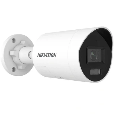 Camera de supraveghere IP Bullet 4MP Smart Hybrid Light with ColorVu Hikvision DS-2CD2047G3-LI2UY/SL(2.8MM), lentila fixa 2.8mm, iluminare min: Color: 0.0008 Lux @ (F1.0, AGC ON),0 Lux cu IR 40m, microfon incorporat, difuzor incorporat, interfata aud