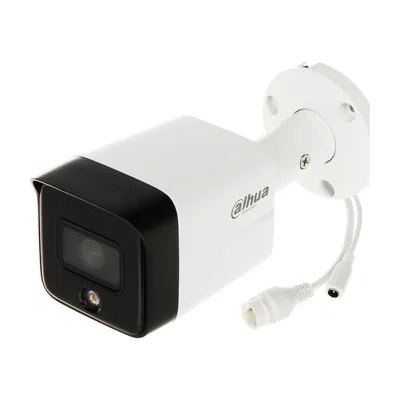 Cameră de supraveghere IP Bullet 6 MP Smart Dual Light DAHUA IPC-HFW1639TC-A-IL-0280B-S6, 2.8 mm, WL 30 m, IR 30 m, PoE, microfon, White