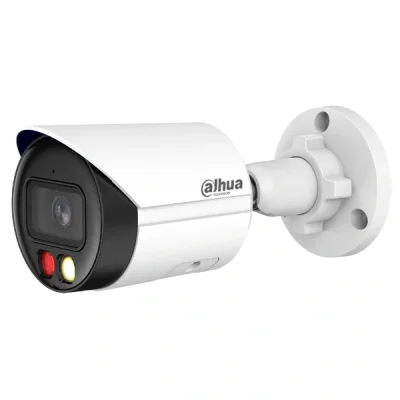 Cameră de supraveghere IP Bullet 6 MP Smart Dual Light WizSense DAHUA IPC-HFW2649S-S-IL-0280B, 2.8 mm, WL 30 m, IR 30 m, PoE, microfon, White