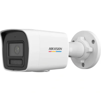 Camera de supraveghere IP Bullet 6MP ColorVu 3.0 Hikvision DS-2CD1067G3- LIU(2.8MM), Compresie: 1/2.4" Progressive Scan CMOS, Lentila fixa: 2.8mm, Iluminare min: Lumina alba: 30m, microfon incorporat, Slot card de memorie: microSD/microSDHC/microSDXC