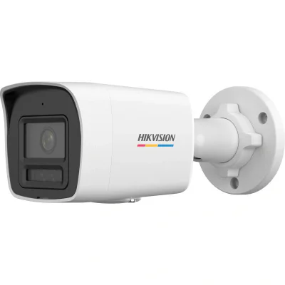Camera de supraveghere IP Bullet 6MP ColorVu Hikvision DS-2CD1067G2H- LIU(2.8MM), lentila fixa 2.8mm, iluminare: Color: 0.0005 Lux @ (F1.0, AGC ON),B/W: 0 Lux with IR: 30m, microfon incorporat, interfata: 1 x RJ45 10 M/100 M self-adaptive Ethernet po