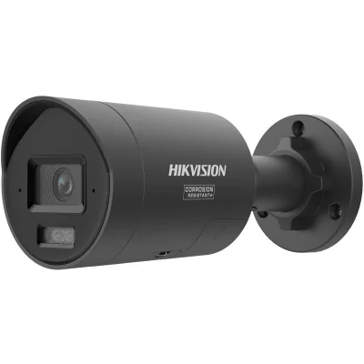 Camera de supraveghere IP Bullet 6MP Smart Hybrid Light with ColorVu Hikvision DS-2CD2067G3-LI2UY/SL(2.8MM)/BK, lentila fixa 2.8mm, iluminare min: Color: 0.0001 Lux @ (F1.0, AGC ON),0 Lux cu IR 40m, microfon incorporat, difuzor incorporat, interfata 