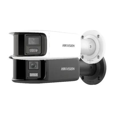 Cameră de supraveghere IP Bullet 8 MP (2 × 4 MP) ColorVu HIKVISION DS-2CD2T87G2P-LSU/SL(4MM)(C), 4.0 mm, WL 40 m, PoE, microfon, difuzor, White