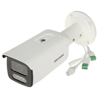 Cameră de supraveghere IP Bullet 8 MP AcuSense Smart Hybrid Light HIKVISION DS-2CD2T83G2-LIS2U/SL(2.8MM), 2.8 mm, WL 60 m, IR 60 m, PoE, microfon, difuzor, White