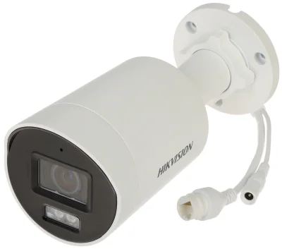 Cameră de supraveghere IP Bullet 8 MP DarkFighter AcuSense HIKVISION DS-2CD2086G2H-IU(2.8MM)(EF), 2.8 mm, IR 40 m, PoE, microfon, White