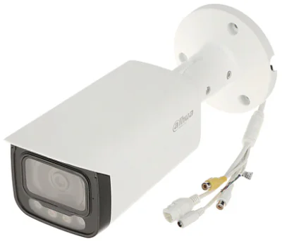 Cameră de supraveghere IP Bullet 8 MP Smart Dual Light WizSense DAHUA IPC-HFW2849T-AS-IL-0360B, 3.6 mm, WL 50 m, IR 60 m, PoE, microfon, White