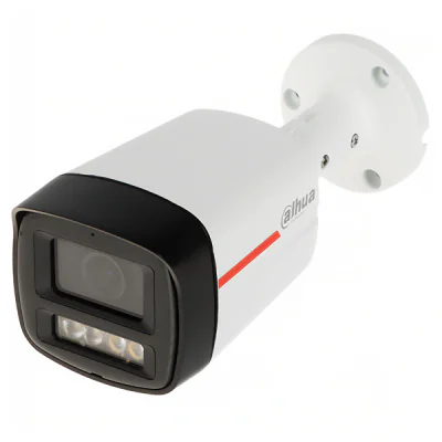Cameră de supraveghere IP Bullet 8 MP WizColor WizSense DAHUA IPC-HFW2849TL-S-LED-0280B-PRO, 2.8 mm, WL 20 m, PoE, microfon, White