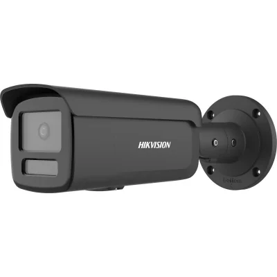 Camera de supraveghere IP Bullet 8MP Hikvision DS-2CD2T86G2H-4I(4MM) (EF)/BK, lentila fixa 4mm, iluminare min: Color: 0.0008 Lux @ (F1.0, AGC ON),B/W: 0 Lux cu IR: 80m, slot card de memorie: microSD/microSDHC/microSDXC maxim 512GB, alarma la evenimen