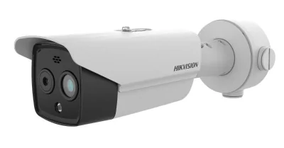 Cameră de supraveghere IP Bullet termală bi-spectru 4 MP HIKVISION DS-2TD2628-7/QA, termal 256 × 192, 6.9 mm, WL 30 m, IR 30 m, PoE, White