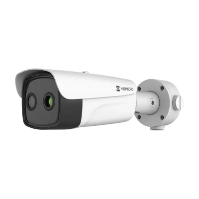 Cameră de supraveghere IP Bullet termală bi-spectru 4 MP HIKVISION HM-TD2638-15/G0/T1Y, termal 384 × 288, 15.4 mm, IR 75 m, PoE, White