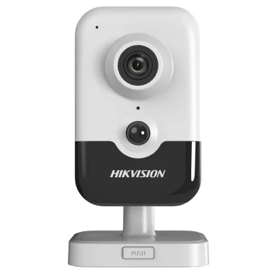 Camera de supraveghere IP cube 4MP Hikvision DS-2CD2443G2-IW(2.8MM)(W), lentila fixa 2.8mm, iluminare min: C color: 0.005 Lux @ (F1.6, AGC ON), B/W: 0 Lux cu IR 10m, potocol WI-FI: IEEE 802.11b, 802.11g, 802.11n, microfon incorporat, difuzor incorpor