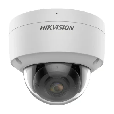 Cameră de supraveghere IP Dome 2 MP ColorVu HIKVISION DS-2CD2127G2-SU28C, 2.8 mm, PoE, microfon, White