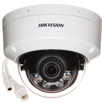 Cameră de supraveghere IP Dome 2 MP Smart Hybrid Light HIKVISION DS-2CD1123G2-LIUF(2.8MM), 2.8 mm, WL 30 m, IR 30 m, PoE, microfon, White