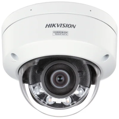 Cameră de supraveghere IP Dome 4 MP Smart Hybrid Light ColorVu HIKVISION DS-2CD2147G3-LIS2UY(2.8MM), 2.8 mm, WL 30 m, IR 30 m, PoE, microfon, White