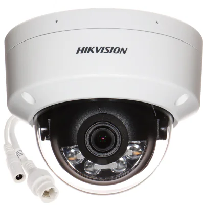 Cameră de supraveghere IP Dome 6 MP AcuSense Smart Hybrid Light HIKVISION DS-2CD2163G2-LI(2.8MM), 2.8 mm, WL 30 m, IR 30 m, PoE, microfon, White
