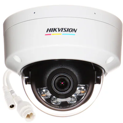 Cameră de supraveghere IP Dome 6 MP ColorVu Smart Hybrid Light HIKVISION DS-2CD1167G2H-LIU(2.8MM), 2.8 mm, WL 30 m, IR 30 m, PoE, microfon, White