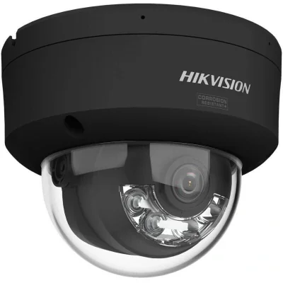 Camera de supraveghere IP Dome 6MP Smart Hybrid Light with ColorVu Hikvision DS-2CD2167G3-LIS2UY(2.8MM)/BK, lentila fixa 2.8mm, iluminare min: Color: 0.0005 Lux @ (F1.0, AGC ON),0 Lux cu IR 30m, microfon incorporat, interfata audio: 1/1, alarma: 1/1,