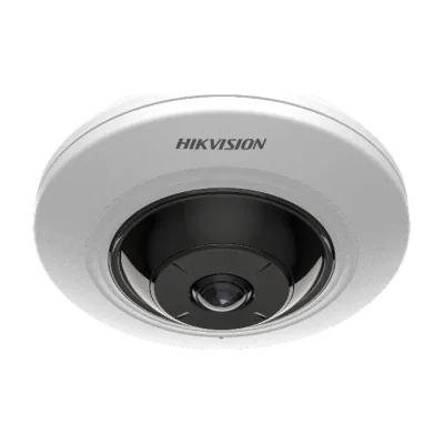 Cameră de supraveghere IP Fisheye 5 MP HIKVISION DS-2CD2955G0-ISU(1.05MM), 1.1 mm, IR 8 m, PoE, microfon, White