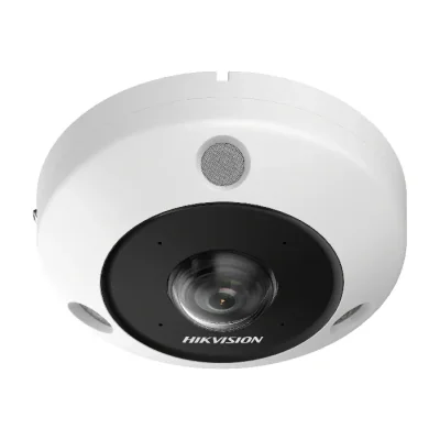 Cameră de supraveghere IP Fisheye 6 MP DeepinView HIKVISION DS-2CD6365G1-IVS(1.16MM), 1.2 mm, IR 15 m, PoE, microfon, difuzor, White