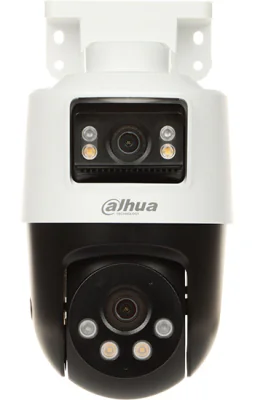 Cameră de supraveghere IP PT 2 MP + 2 MP WizSense DAHUA DH-SDT2A200-2F-NB-A-PV, 4 mm + 4 mm, WL 30 m, IR 30 m, PoE, microfon, White