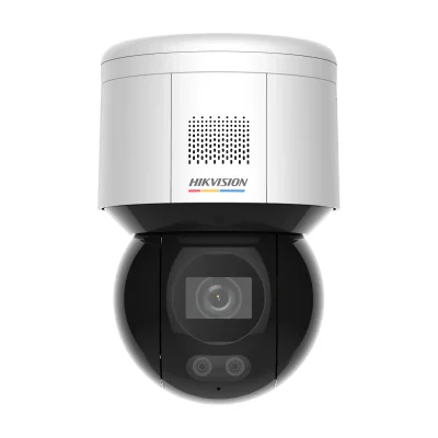 Cameră de supraveghere IP PTZ 4 MP ColorVu HIKVISION DS-2DE3A400BW-F1T5, 4.0 mm, WL 30 m, PoE, microfon, difuzor, White