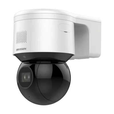 Cameră de supraveghere IP PTZ 4 MP HIKVISION DS-2DE3A404IWG-E/W, 2.8 - 12.0 mm, zoom optic 4x, WL 6 m, IR 50 m, PoE, microfon, difuzor, White