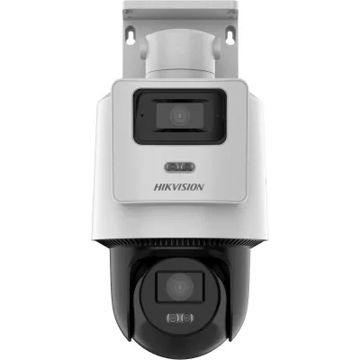 Camera de supraveghere IP PTZ 4MP+4MP Hikvision DS-2SE2C400MWG- E/14(2.8/8MM), lentila fixa 2.8mm/8mm, iluminare min: [Bullet channel]: Color: 0.005 Lux @ (F2.0, AGC ON), B/W: 0.005 Lux @ (F2.0, AGC ON), 0 Lux cu IR 30m; [PTZ channel]: Color: 0.005 L