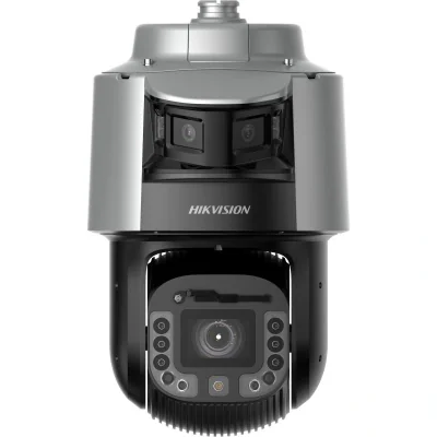 Camera de supraveghere IP Speed Dome 4MP Hikvision DS-2SF8C442MXG1- ELWY/26(F0), [Panoramic channel] lentila fixa: 2.8mm,  [PTZ channel] lentila varifocala: 6 - 252mm, iluminare min: Color [Panoramic channel] Color: 0.0005 Lux @ (F1.0, AGC ON), B/W: 