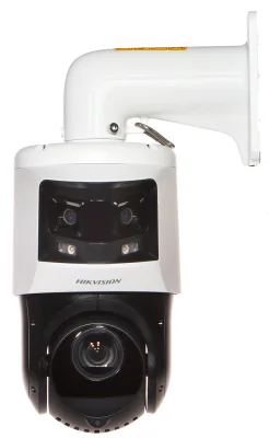 Cameră de supraveghere IP Speed Dome 6 MP + 4 MP TandemVu ColorVu AcuSense HIKVISION DS-2SE4C425MWG-E/26(F0), 2.8 mm + 4.8 - 120 mm, zoom optic 25x, WL 100 m, IR 100 m, PoE, White