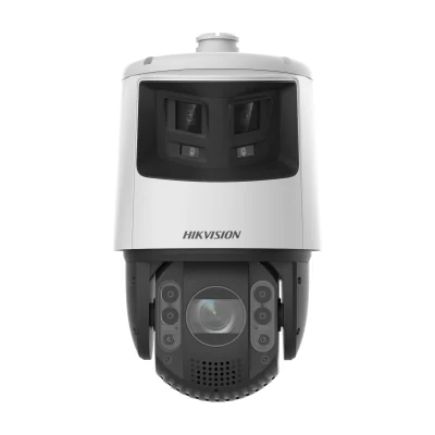 Cameră de supraveghere IP Speed Dome 6 MP + 4 MP TandemVu ColorVu AcuSense HIKVISION DS-2SE7C432MWG-EB/26(F0), 2.8 mm + 5.9 - 188.8 mm, zoom optic 32x, WL 30 m, IR 200 m, PoE, White
