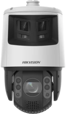 Camera de supraveghere IP TandemVu 6+4MP 32X ColorVu & IR Acusense & PTZ Hikvision DS-2SE7C432MWG-EB/26(F0), lentila camera Panoramica: 2.8mm; lentila camera PTZ: 5.9-188.8mm, iluminare min panoramic: Color: 0.0005 Lux @ (F1.0, AGC ON) cu lumina alba