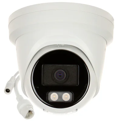 Cameră de supraveghere IP Turret 2 MP ColorVu HIKVISION DS-2CD2327G2-LU28C, 2.8 mm, WL 30 m, PoE, microfon, White