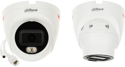 Cameră de supraveghere IP Turret 2 MP WizColor WizSense DAHUA IPC-HDW2249T-S-LED-0280B-PRO, 2.8 mm, WL 30 m, PoE, microfon, White