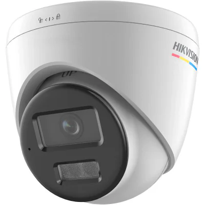 Camera de supraveghere IP Turret 2MP ColorVu Hikvision DS-2CD1327G2H- LIU(2.8MM), lentila fixa 2.8mm, iluminare: Color: 0.0005 Lux @ (F1.0, AGC ON),B/W: 0 Lux with IR: 30m, microfon incorporat, interfata: 1 x RJ45 10 M/100 M self-adaptive Ethernet po
