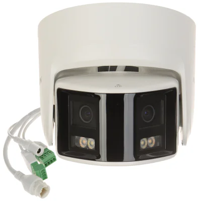 Cameră de supraveghere IP Turret 4 MP (2 × 2 MP) ColorVu HIKVISION DS-2CD2347G2P-LSU/SL(2.8MM)(C), 2.8 mm, WL 30 m, PoE, microfon, difuzor, White