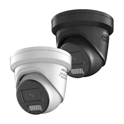 Cameră de supraveghere IP Turret 4 MP AcuSense HIKVISION DS-2CD2346G2H-IS2U/SL(2.8MM), 2.8 mm, IR 30 m, PoE, microfon, difuzor, White