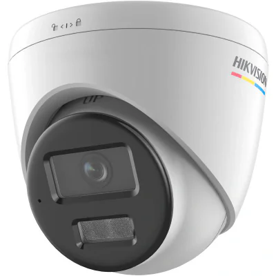 Camera de supraveghere IP Turret 4MP ColorVu Hikvision DS-2CD1347G2H- LIU(4MM), lentila fixa 4mm, iluminare: Color: 0.0005 Lux @ (F1.0, AGC ON),B/W: 0 Lux with IR: 30m, microfon incorporat, interfata: 1 x RJ45 10 M/100 M self-adaptive Ethernet port, 