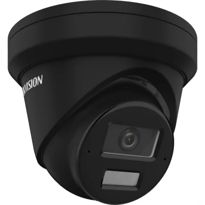 Camera de supraveghere IP Turret 4MP Hikvision DS-2CD2343G2- LI2U(2.8MM)/BK, lentila fixa 2.8mm, iluminare min: Color: 0.005 Lux @ (F1.6, AGC ON),0 Lux cu lumina alba: 30m, IR 30m, microfon incorporat, slot card de memorie: microSD/microSDHC/microSDX