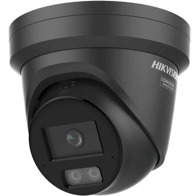 Camera de supraveghere IP Turret 4MP Hikvision DS-2CD2347G3- LI2UY(2.8MM)/BK, lentila fixa 2.8mm, iluminare min: Color: 0.0005 Lux @ (F1.0, AGC ON),0 Lux cu lumina alba: 40m, IR 30m, microfon incorporat, slot card de memorie: microSD/microSDHC/microS