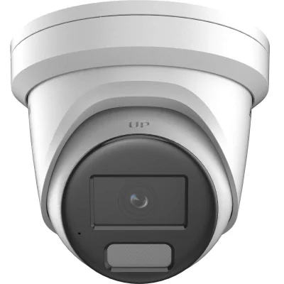 Camera de supraveghere IP Turret 4MP Powered by Darkfighter Hikvision DS-2CD2346G2H-IU(2.8MM)(EF), lentila fixa: 2.8mm, iluminare min.: Color: 0.0008 Lux @ (F1.0, AGC ON),B/W: 0 Lux cu IR: 30m, microfon incorporat, slot card de memorie: microSD/micro