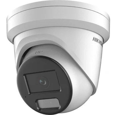 Camera de supraveghere IP Turret 4MP Powered by Darkfighter Hikvision DS-2CD2346G2H-IU(4MM)(EF), lentila fixa: 4mm, iluminare min.: Color: 0.0008 Lux @ (F1.0, AGC ON),B/W: 0 Lux cu IR: 30m, microfon incorporat, slot card de memorie: microSD/microSDHC